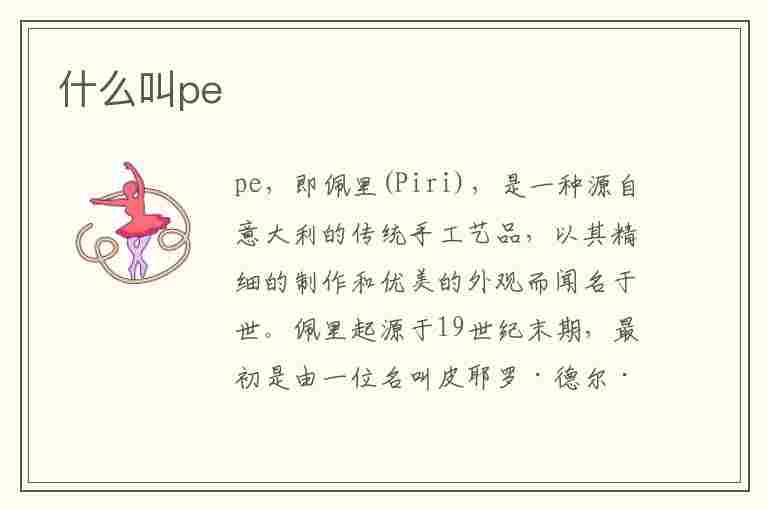 什么叫pe(什么叫pe线)